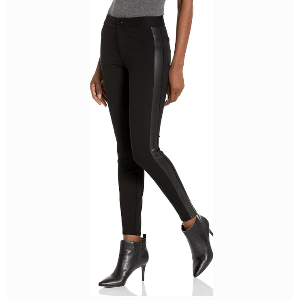 PAIGE Women's KARLEE Transcend Knit MID Rise Skinny Pant Black Size 25 12369